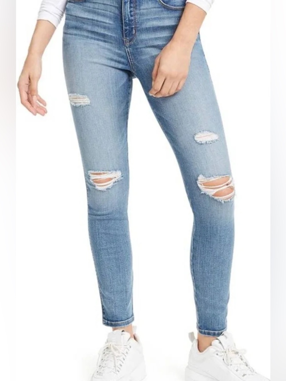 Rewatched Brand | Women’s Light Blue Denim Real Curve High-Rise Skinny Jeans 30